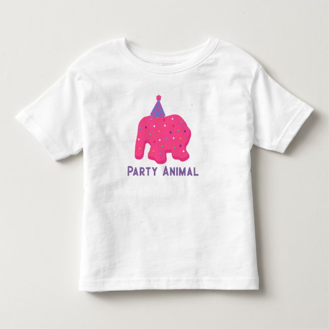 Animal Cookie Anniversaire Fête Toddler T-shirt (Devant)
