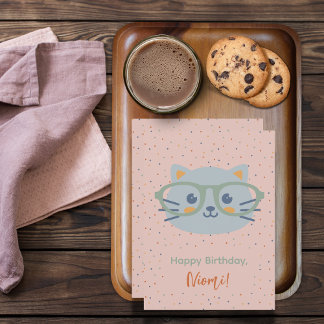 Animal de ferme Anniversaire Chat Points colorés