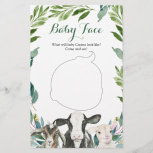 Animal de ferme verdure Garçon Baby shower bébé vi