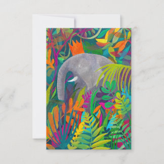 Animal de fête ! Carte éléphant de jungle