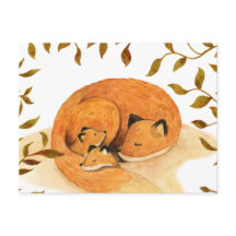 animal forestier renard des bois Carte postale