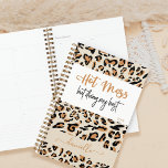Animal Leopard Print Hot Mess Doing my Best<br><div class="desc">Hot Mess But Doing My Best,  personalized planner with leopard print design. Simple,  Girly and trendy with Modern in hand in lettered typographiy - perfect for school,  office and multi-tasking mommas !</div>
