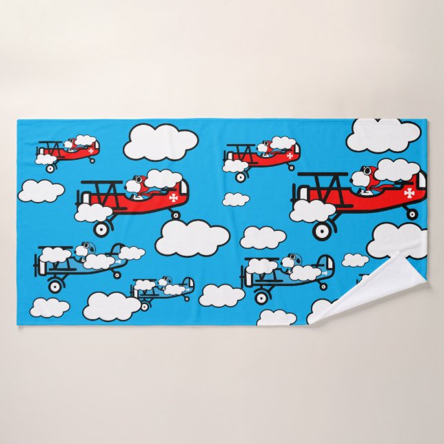 Animal Pilot Nursery Art (Serviette de bain)