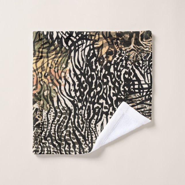 Animal print modern Luxury set towel (Gant de toilette)