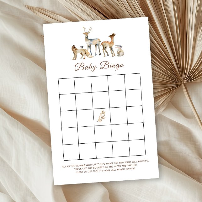 Animal Woodland Baby Bingo Jeu (Créateur téléchargé)