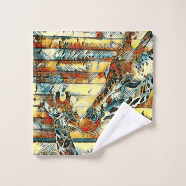 AnimalArt_Giraffe_001 (Gant de toilette)