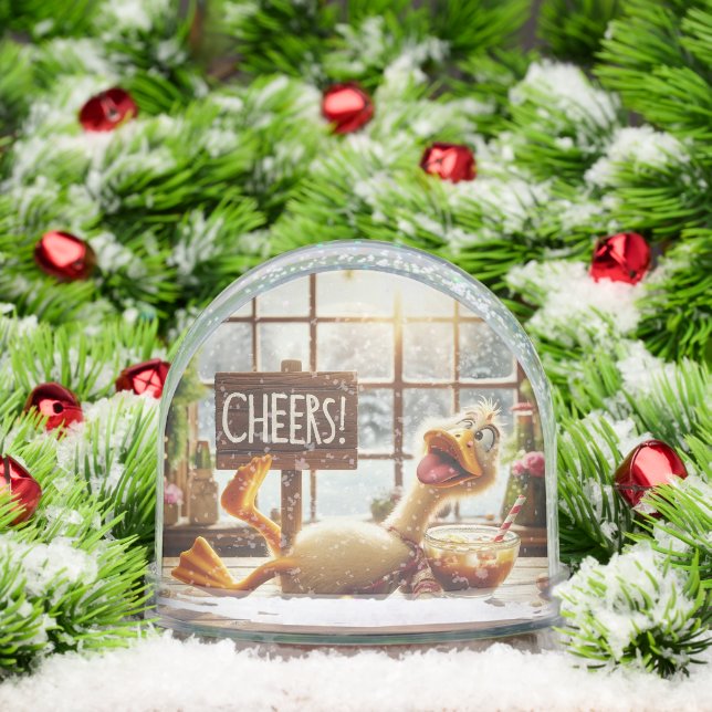 ANIMATED DRUNK DRUCK SNOW GLOBE (Noël)
