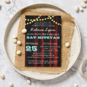 Animation Aqua Bat mitzvah Invitation