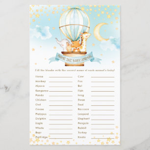 Animaux à bulles d'air chaud Nom du jeu animal béb