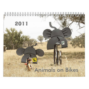 Animaux à vélo Calendrier Elephant 2011