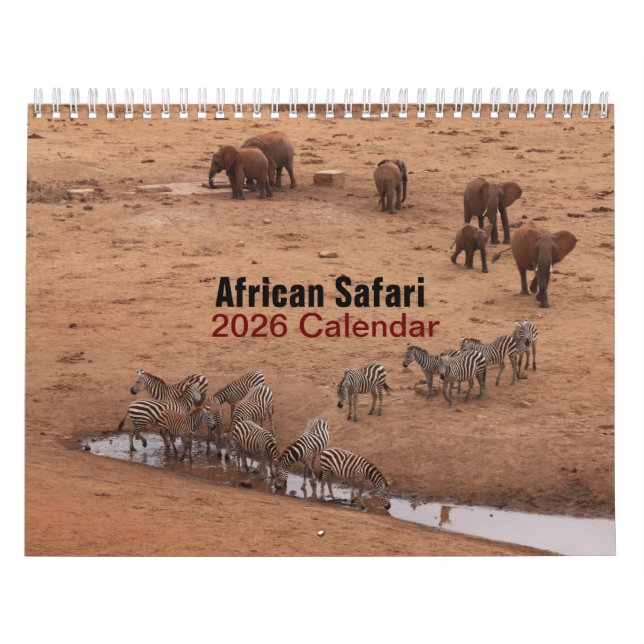 Animaux africains Calendrier 2026 (Protection)