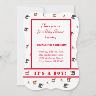 Animaux Assortis Invitation À Thème