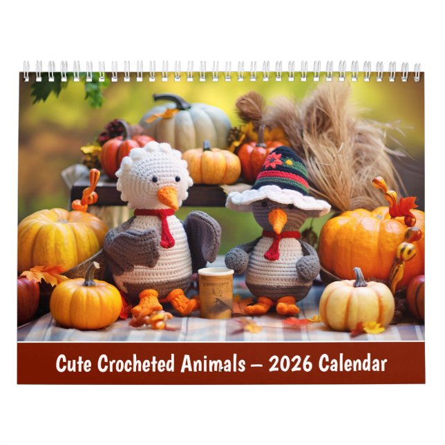Animaux au Crochet Mignons – Calendrier 2026 (Protection)
