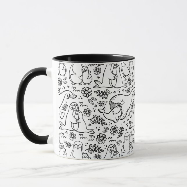 Animaux Câlin Amour Mug (Gauche)
