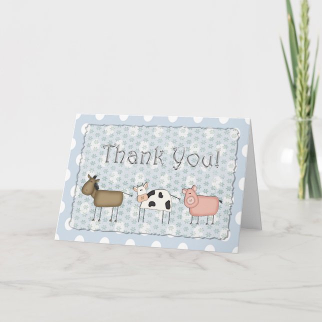 Animaux Cartes de remerciements (Devant)