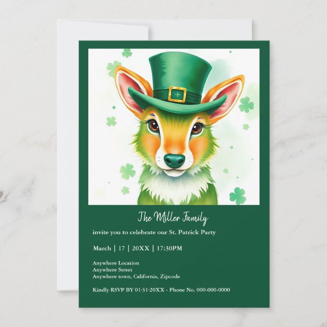 Animaux chanceux déguisés - Saint Patrick’s Day Fu (Devant)