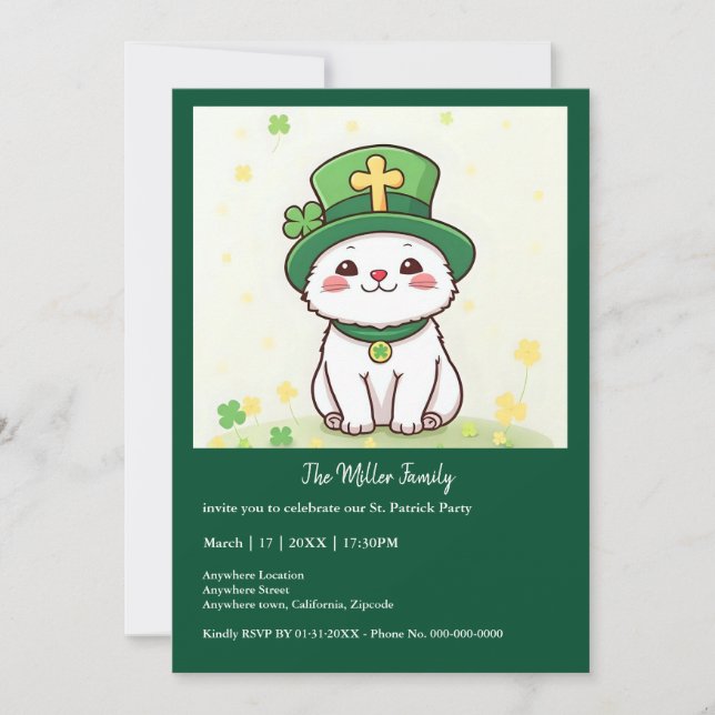 Animaux chanceux déguisés - Saint Patrick’s Day Fu (Devant)