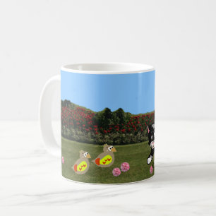 Animaux dans la Mug de café du jardin