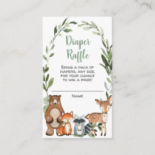 Animaux de bois baby shower cartes de tombola
