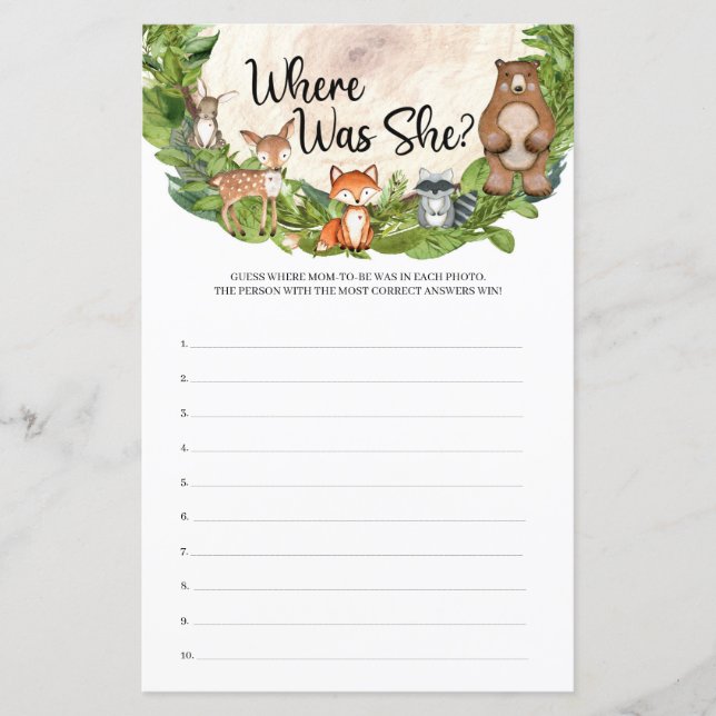 Animaux de bois tranche de bois vert Où était-elle (Devant)