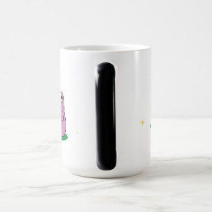 Animaux de dessin animé mignons sur une tasse en c