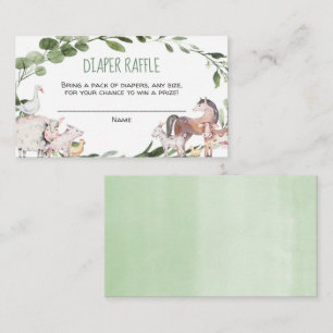Animaux de ferme baby shower cartes de tombola
