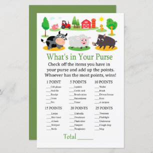 Animaux de ferme Ce qui est dans votre jeu de sacs