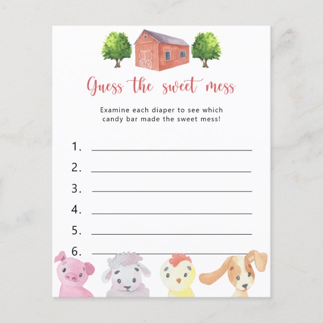 Animaux de ferme - Devinez le jeu de la pagaille d (Devant)