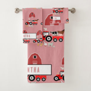 Animaux de ferme et tracteur rouge Barnyard Girls
