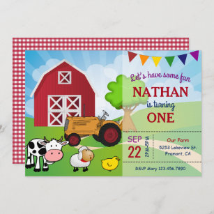 Invitations Faire Part Cartes Anniversaire Tracteur Zazzle Fr