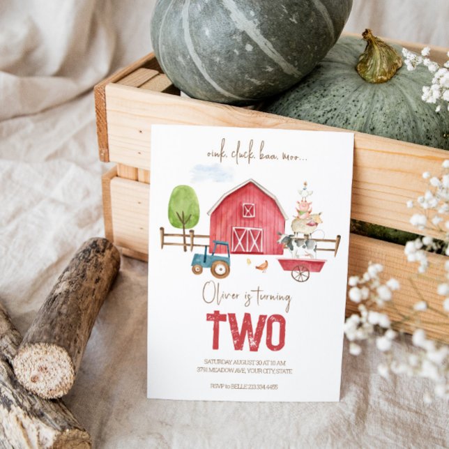 Animaux de ferme Invitation d'anniversaire (Créateur téléchargé)