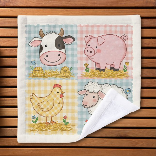 Animaux de ferme mignons à carreaux de ferme (Créateur téléchargé)