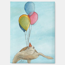 Animaux de fête : Aimant de tortue 2,5 po x 3,5 po