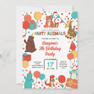 Animaux de fête Anniversaire personnalisé pour enf