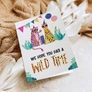 Animaux de fête Carte de remerciements d'anniversa