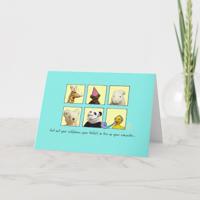 Animaux de fête cybernétiques dans une carte d'ann (Devant)