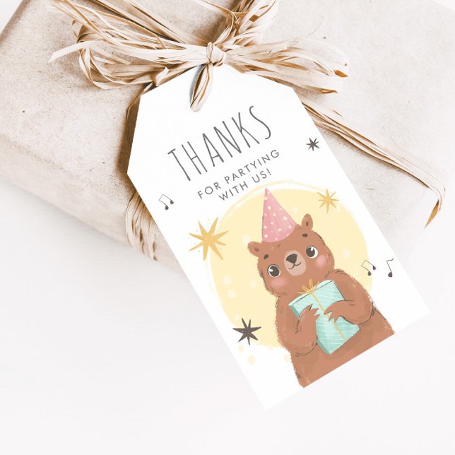 Animaux de Fête Étiquette de Remerciement pour Ann (Créateur téléchargé)