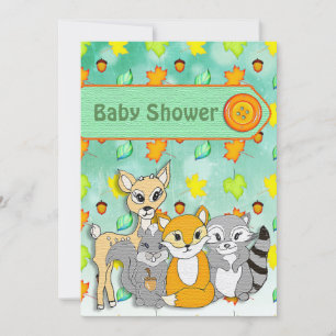 Animaux de forêt Bébé Douche Invitations