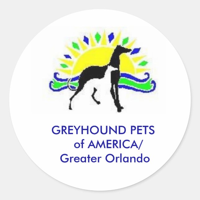 ANIMAUX DE GREYHOUND de l'AMERICA autocollant (Devant)