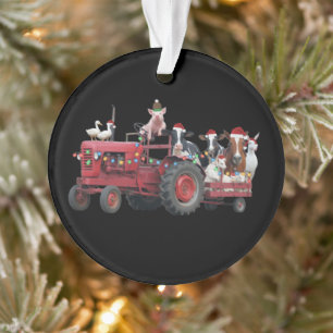 Animaux de la ferme camion de Noël tracteur countr