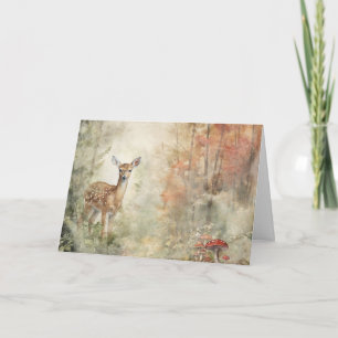 Animaux de la forêt Artsy Carte de vœux de faune C