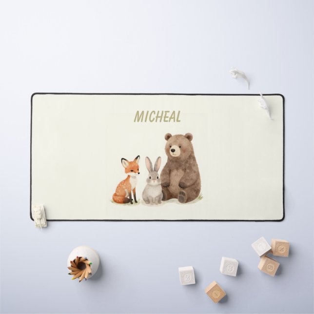 Animaux de la forêt de la forêt de Monogramme  (Tableau pour enfants)