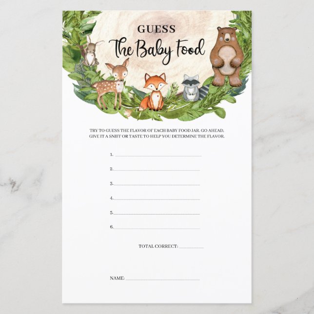 Animaux de la forêt tranche de bois Devinez la nou (Devant)