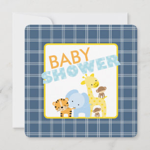 Animaux de la Jungle Baby Shower Invitations