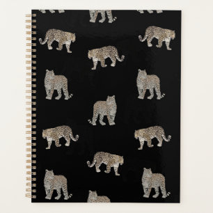 Animaux de la jungle léopard doré noir moderne