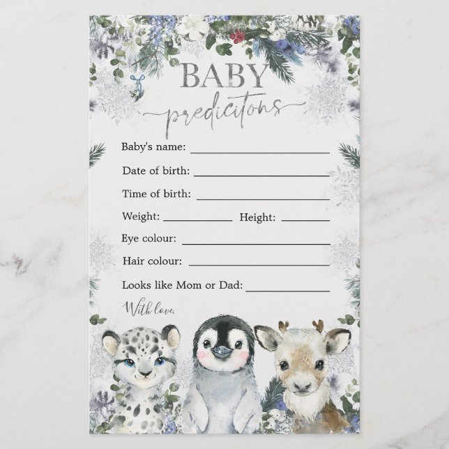 Animaux de l'Arctique Hiver Onederland Prédictions (Devant)