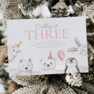 Animaux de l'Arctique Invitation d'anniversaire