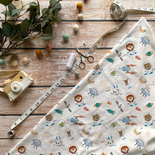 Animaux de l'espace fantaisistes Tissu d'astronaut