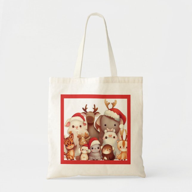 Animaux de Noël 3 Sacs fourre-tout (Devant)