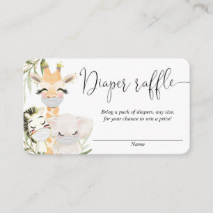 Animaux de Safari avec masques cartes de tombola